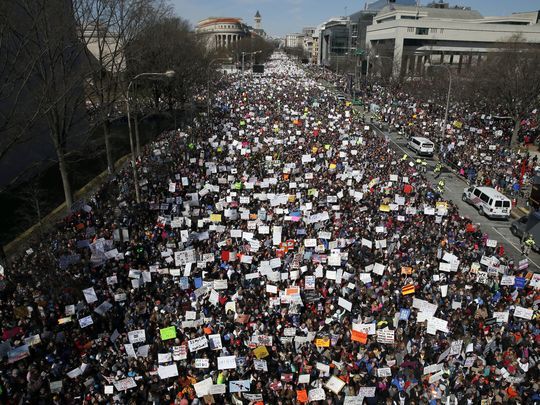 March For Our Lives Pennsylvania Ave March 24 2018 in Washington Photo: Alex Brandon AP