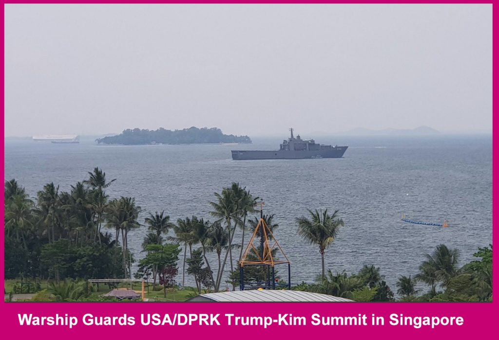 Warships guard Singapore Summit