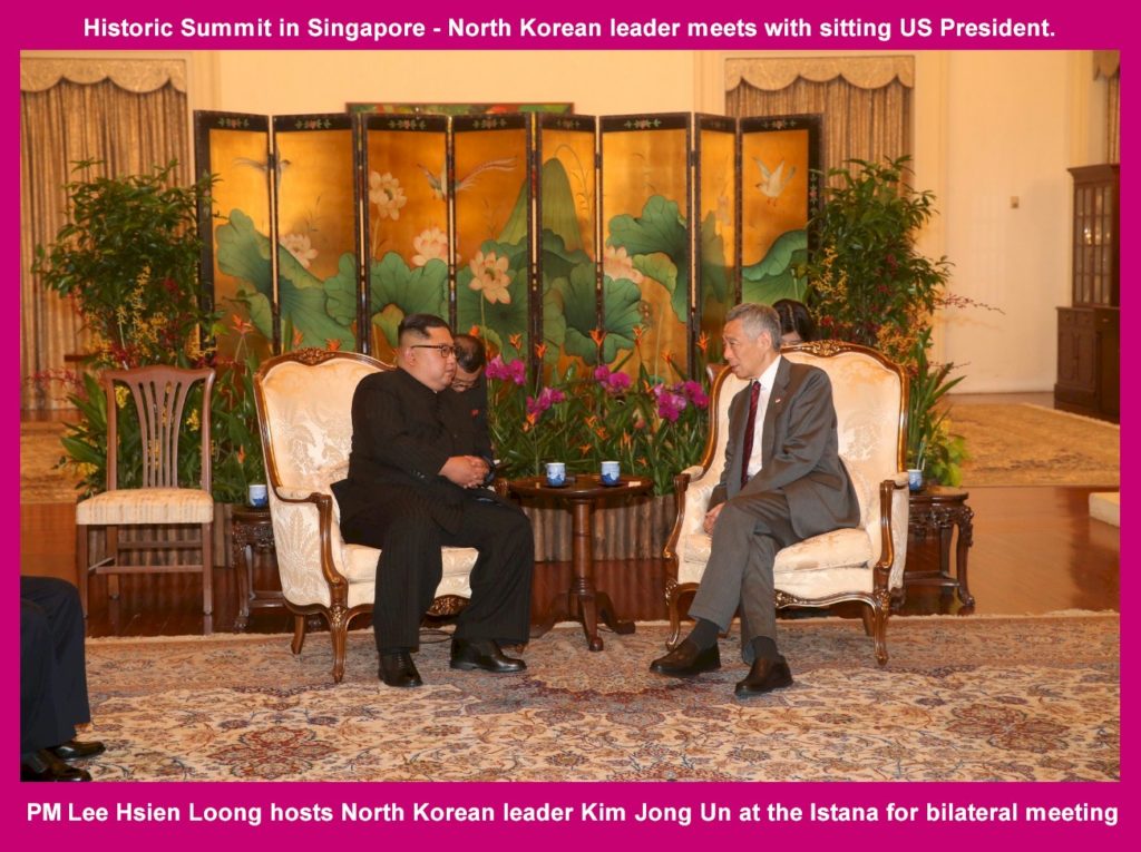PM Lee Hsien Loong hosts North Korean leader Kim Jong Un at the Istana for bilateral meeting