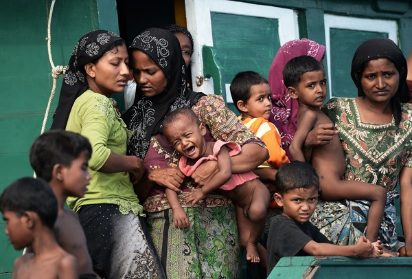 Rohingya women and children. Survivors.