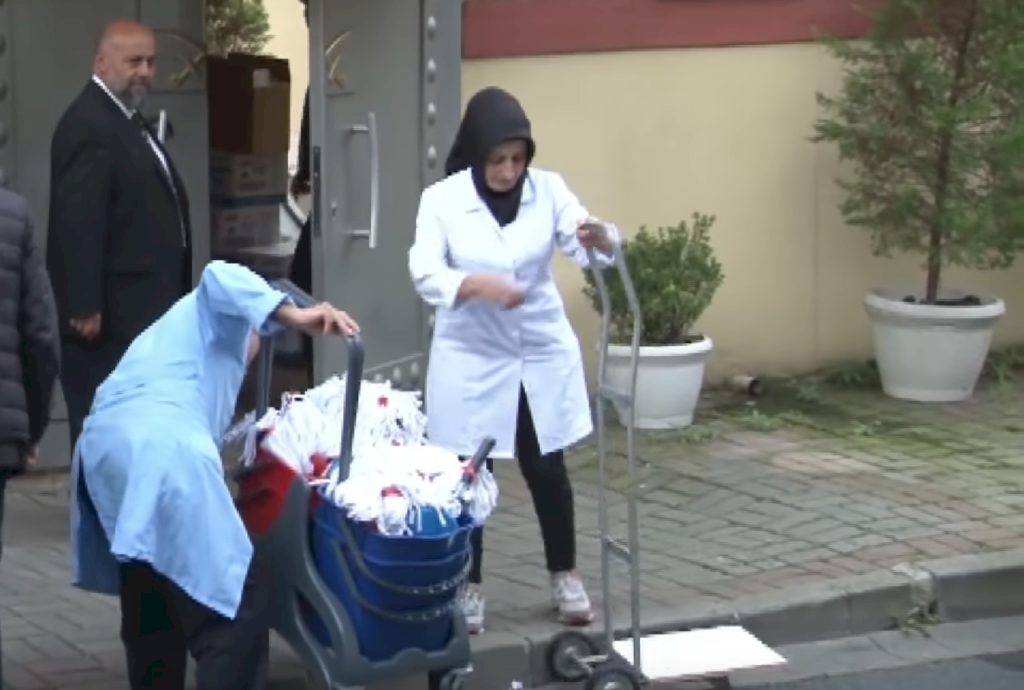cleaning crew entering the Saudi consulate in Istanbul hours before an expected Turkish inspection of the building. All a full two weeks since Jamal Khashoggi disappeared.