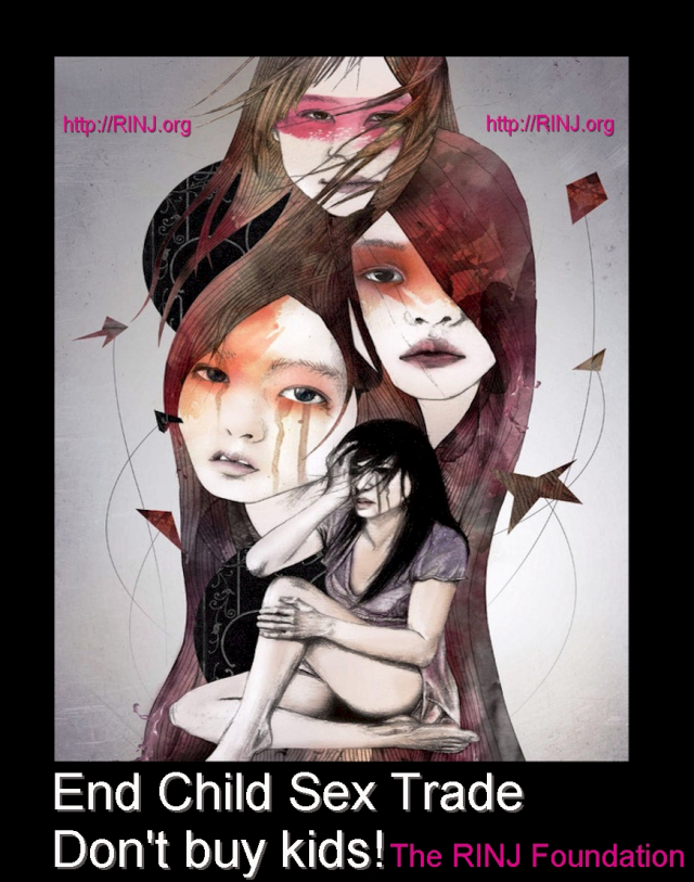 Don't buy a kid = End child sex slavery. RINJ 2019 7th Annual Campaign #EndChildSexTrade