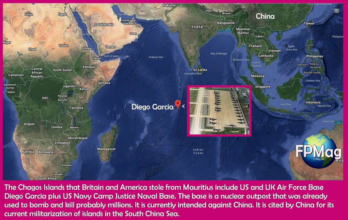 Map location of Diego Garcia Photo Credit: GoogleMaps - FPMag.net 