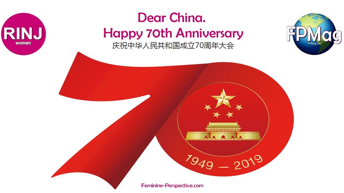 Feminine-Perspective Magazine wishing China Happy 70th
