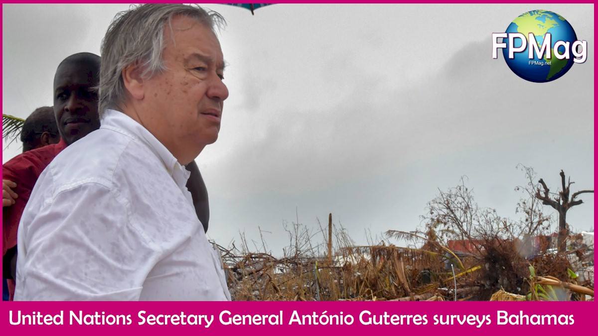 Secretary-General António Guterres tours Abaco Island, Bahamas to witness at first-hand the devastation caused by Hurricane Dorian.