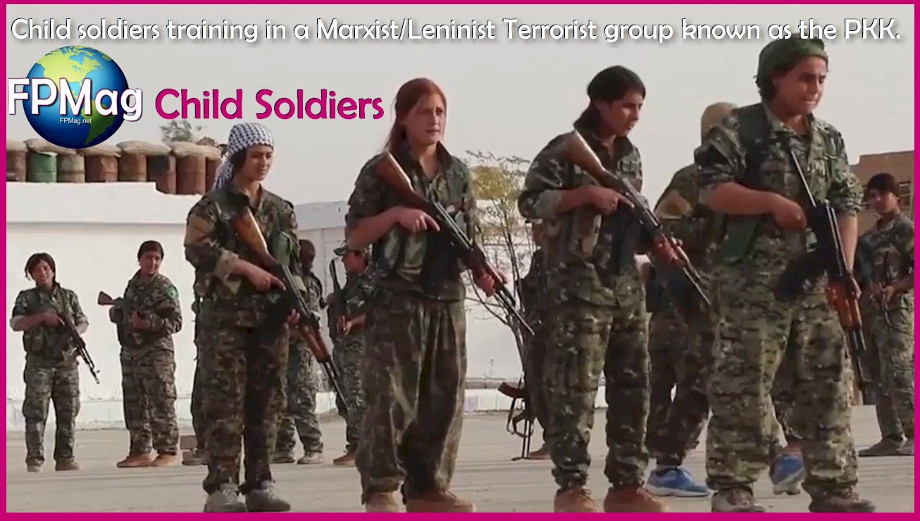 Child soldiers training in a Marxist/Leninist Terrorist group known as the PKK/YPG