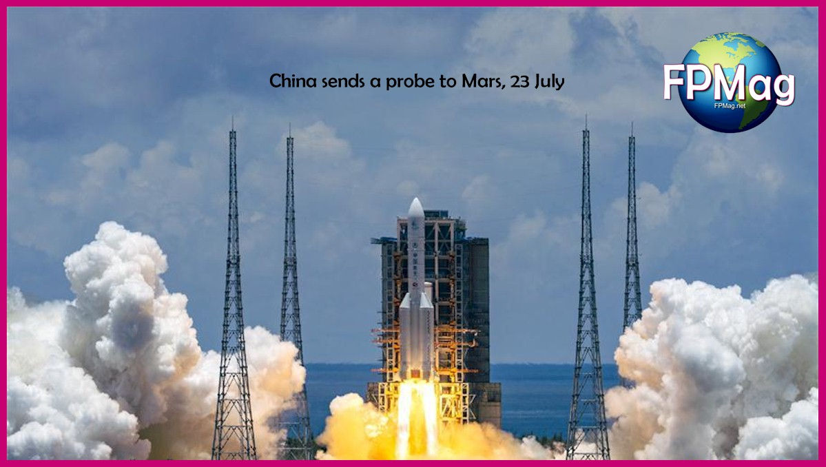 A Mars probe is launched on a Long March-5 rocket from the Wenchang Spacecraft Launch Site in south China's Hainan Province, July 23, 2020. (Xinhua/Yang Guanyu)