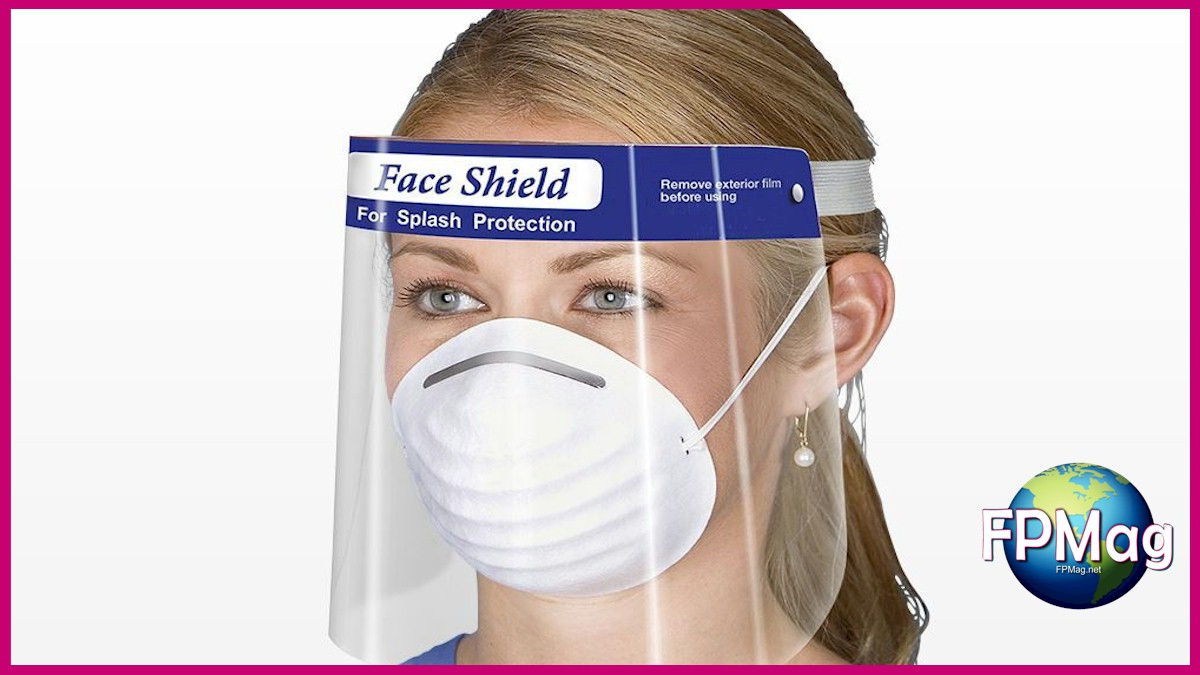 Wear a face shield. This type is best because it blocks a throughput of air from top to bottom.