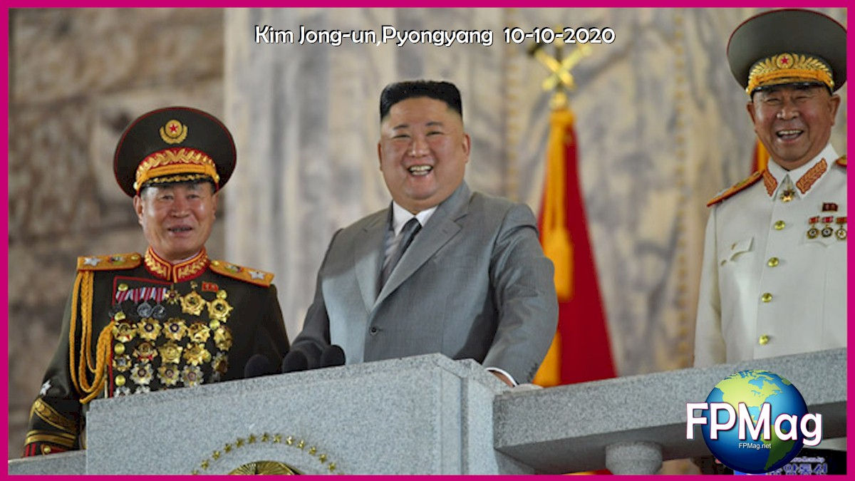 Kim Jong-un and military Brass on 10-10-2020