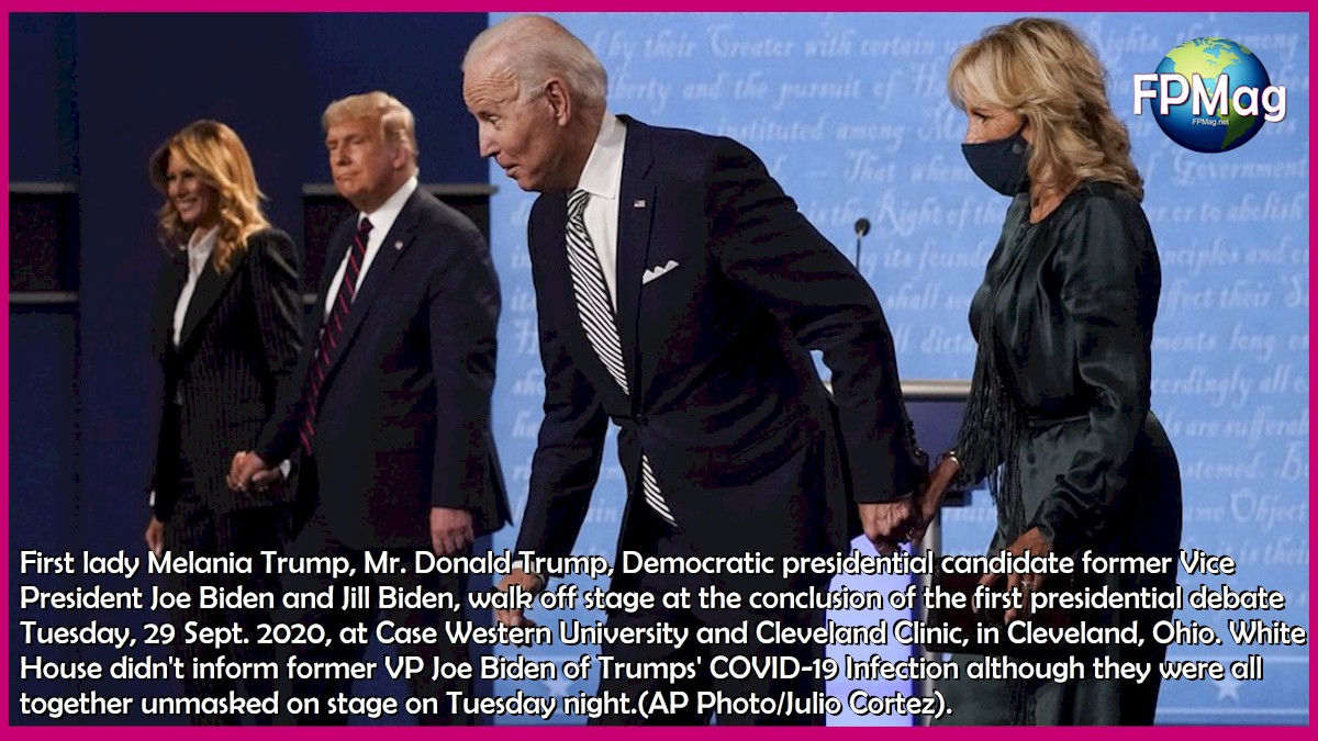 Trump did not inform Biden Family of his infection and the Risk to Mr. and Dr. Biden 