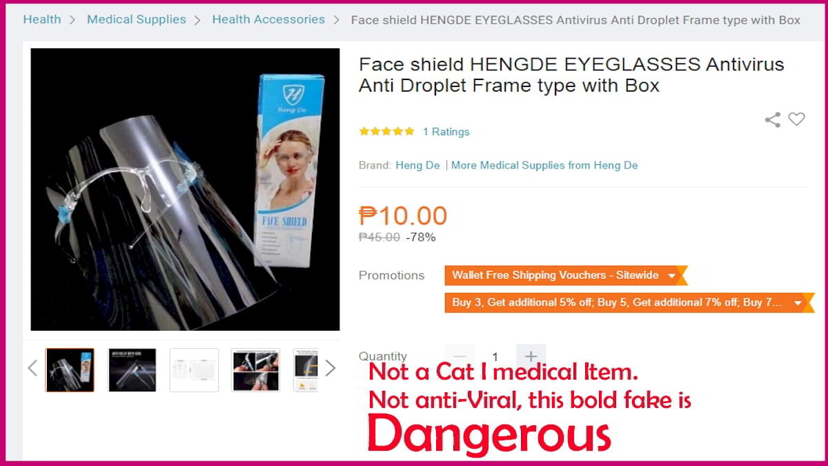 Screen Capture from one of thousands of offerings of this item on Lazada.com