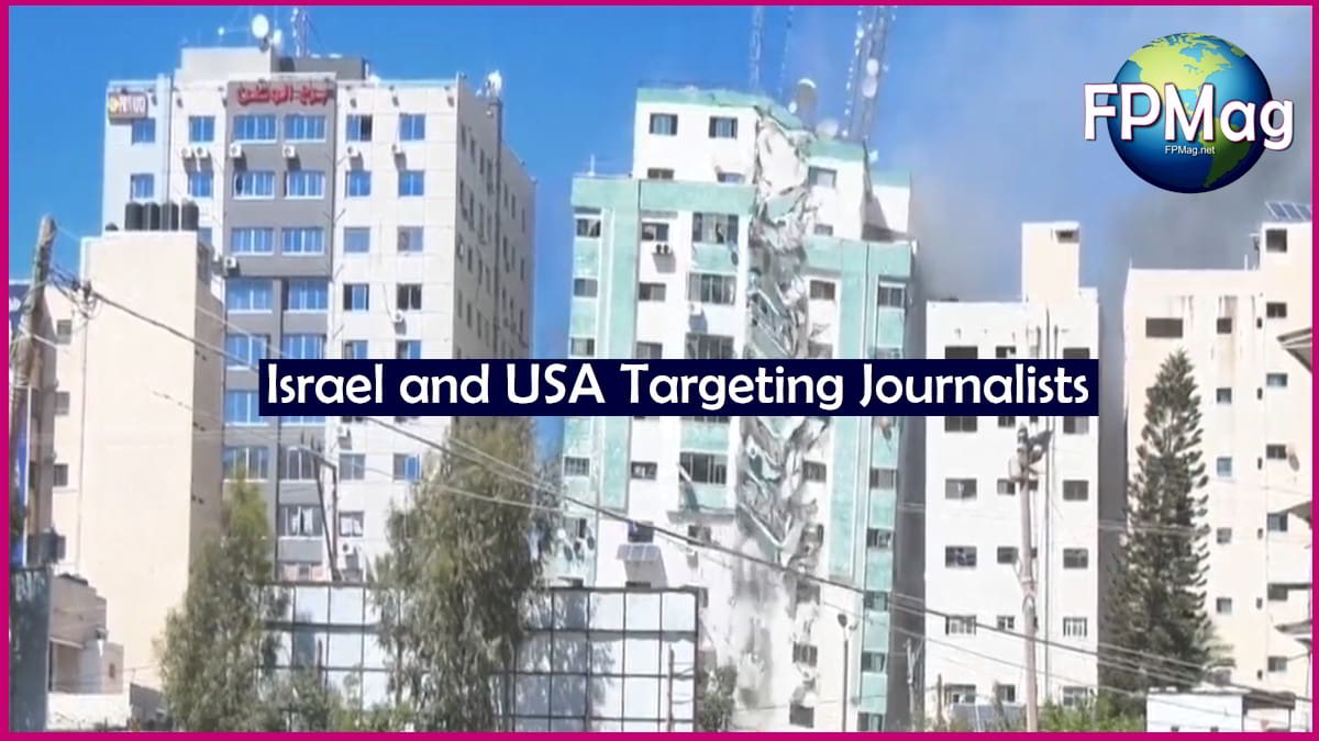 Israel and USA complicit in attack on media building in Gaza.