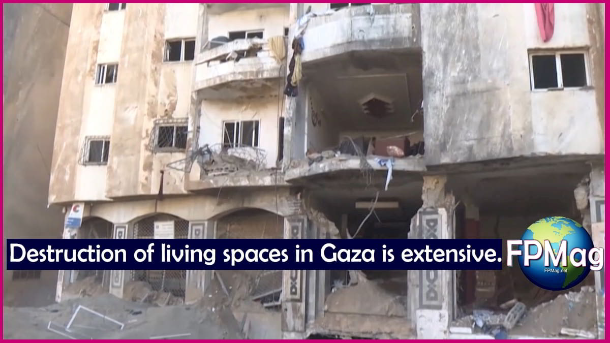 Destruction of living space in Gaza 