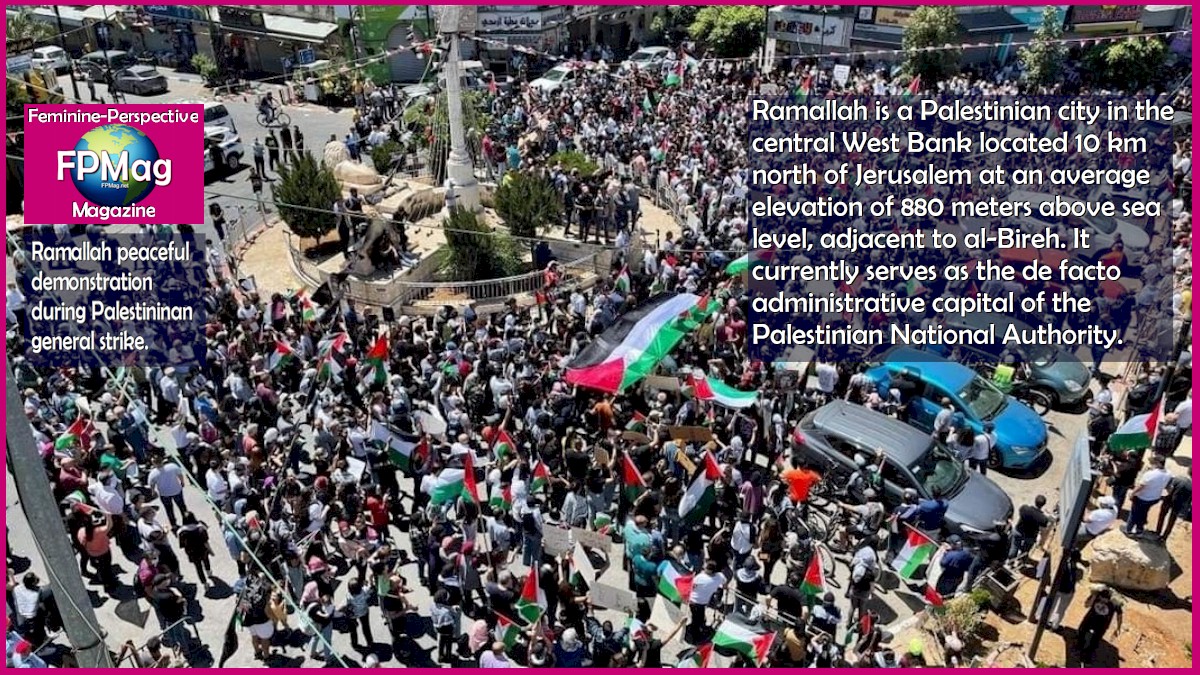 Peaceful demonstrations in Ramallah 18 May 2021