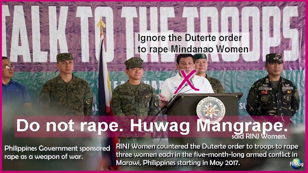 Philippines Government sponsored rape as a weapon of war.