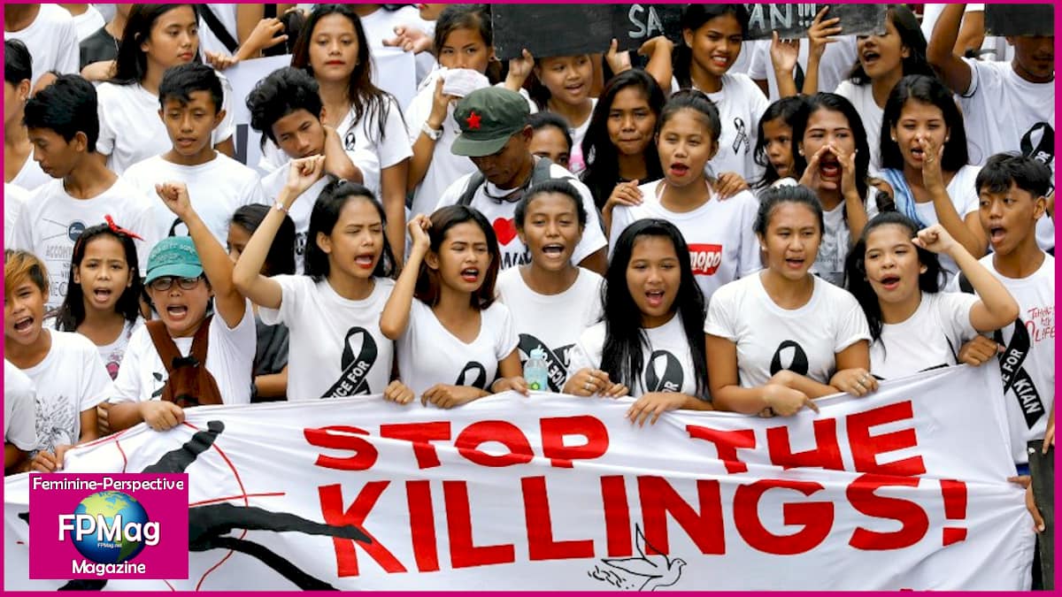 STop the killings protest by women