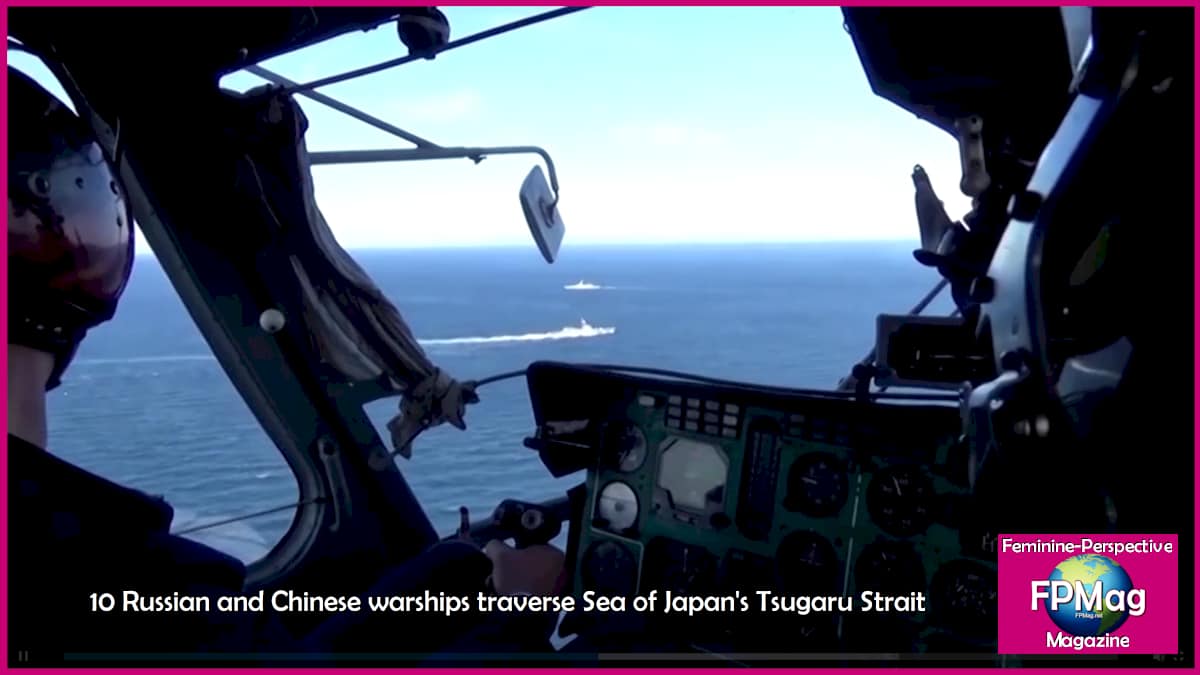 Ten Russian and Chinese warships in Tsugaru Strait 