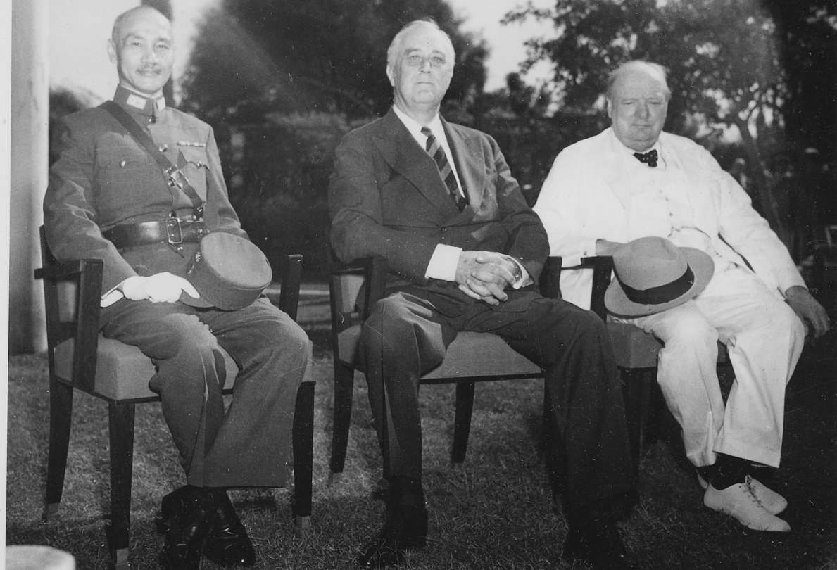 Chiang Kai Scheck Franklin D. Roosevelt and Winston Churchill