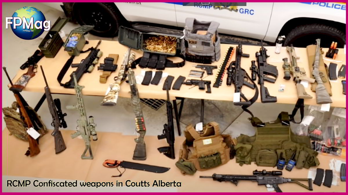 RCMP Show confiscated weapons early this week in Coutts