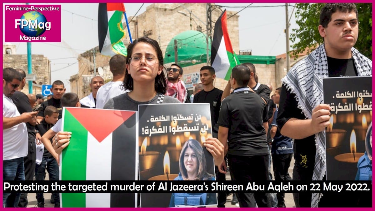 Protesting murder of Al Jazeera's Shireen Abu Aqleh