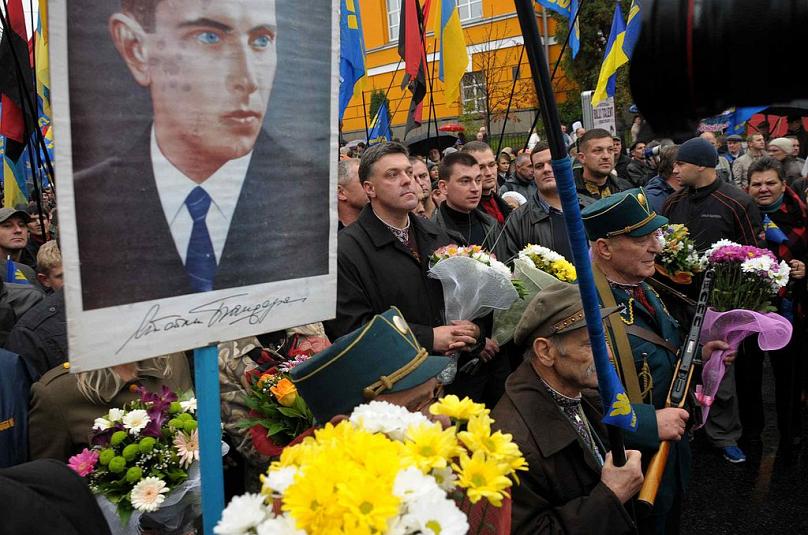 Bandera is a Nazi war Criminal but a Hero in Ukraine