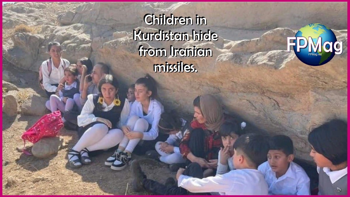 Kurdish Children in Iraq hide from Iranian Missiles