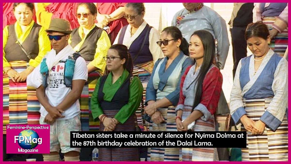 Tibetan Women mourn the loss of Nyima Dolma