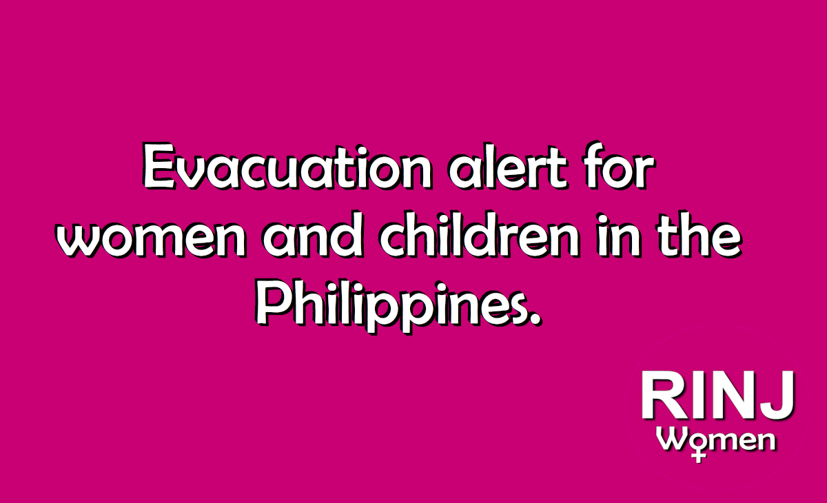 Evacuation alert for the Philippines