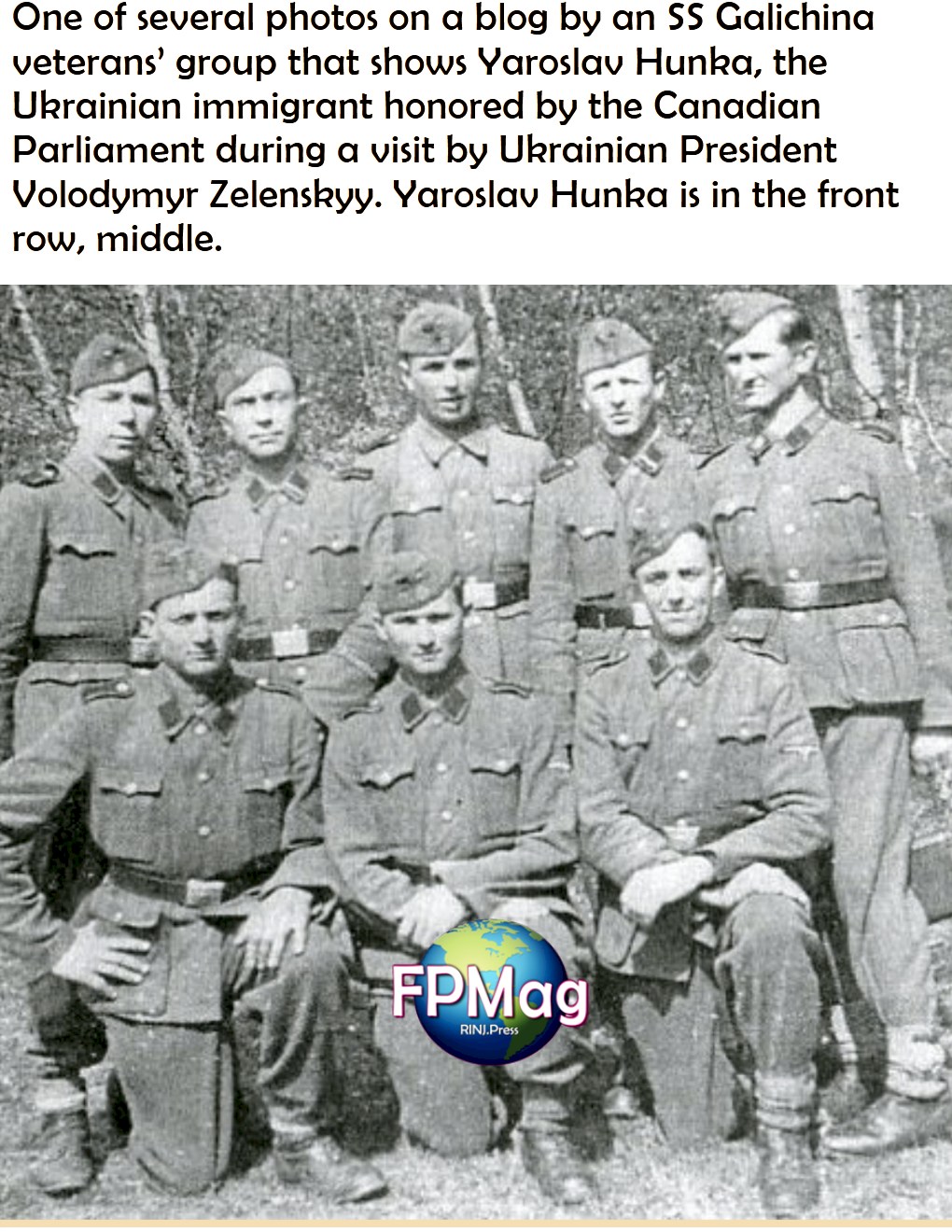 Yaroslav Hunka with his Waffen SS Unit